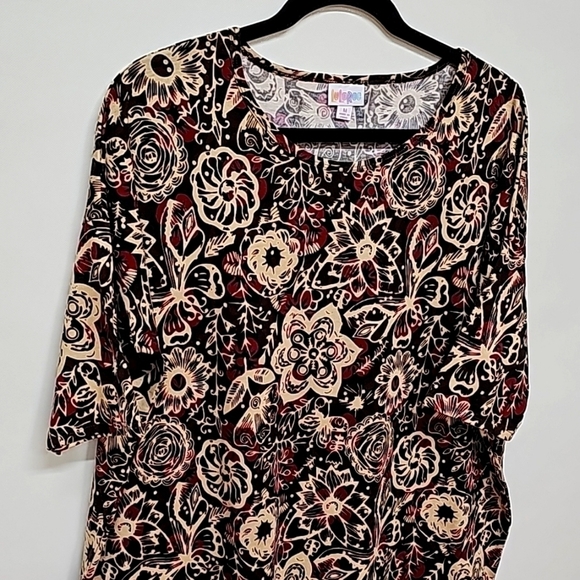 LuLaRoe Irma Tunic poly spandex fall floral print - Picture 2 of 7